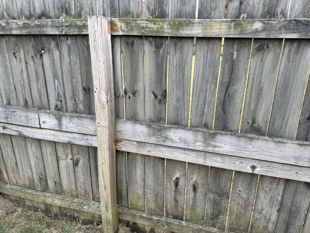 Removing the old fence. Viking Built