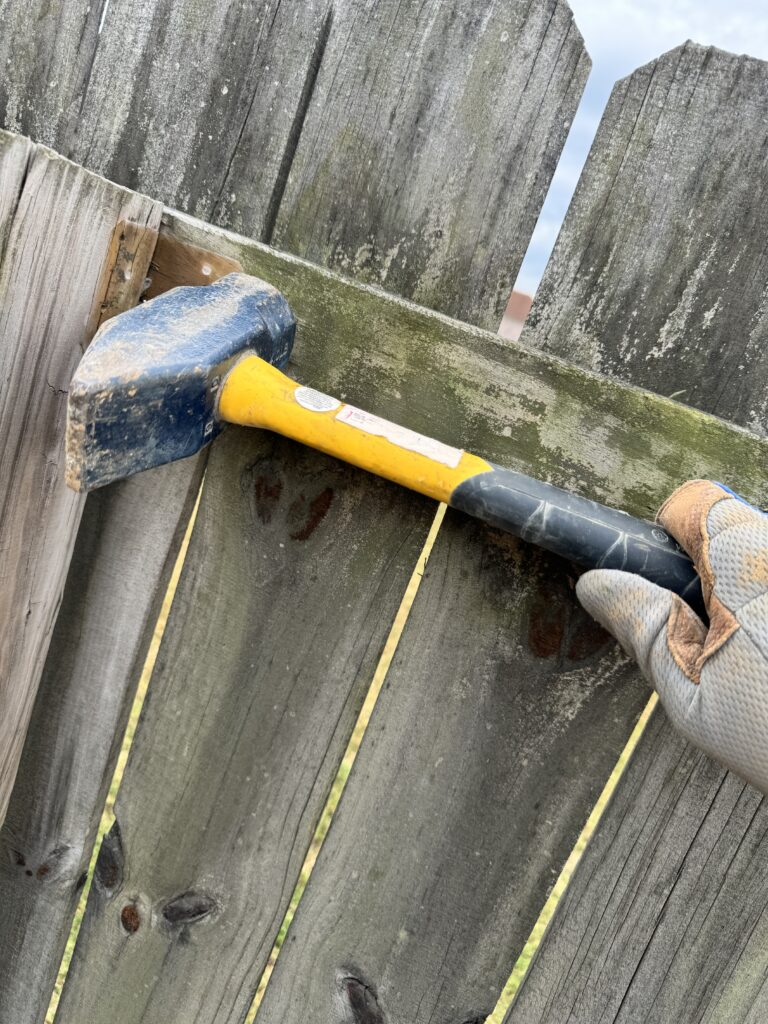 Removing the old fence