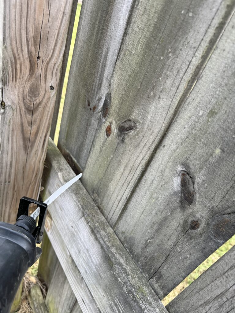 Removing the old fence